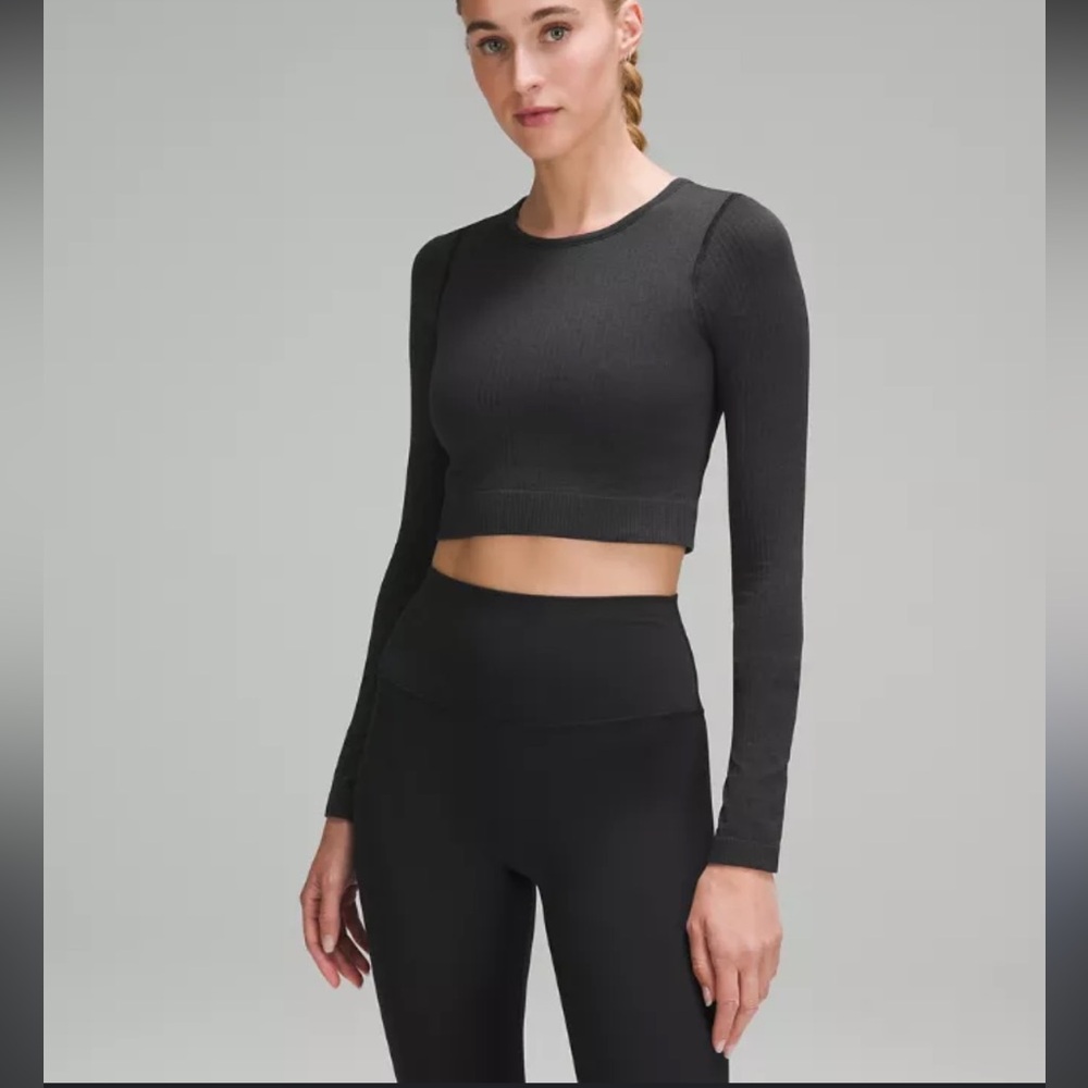 Lululemon Ebb To Street Cropped Long Sleeve Size 6
